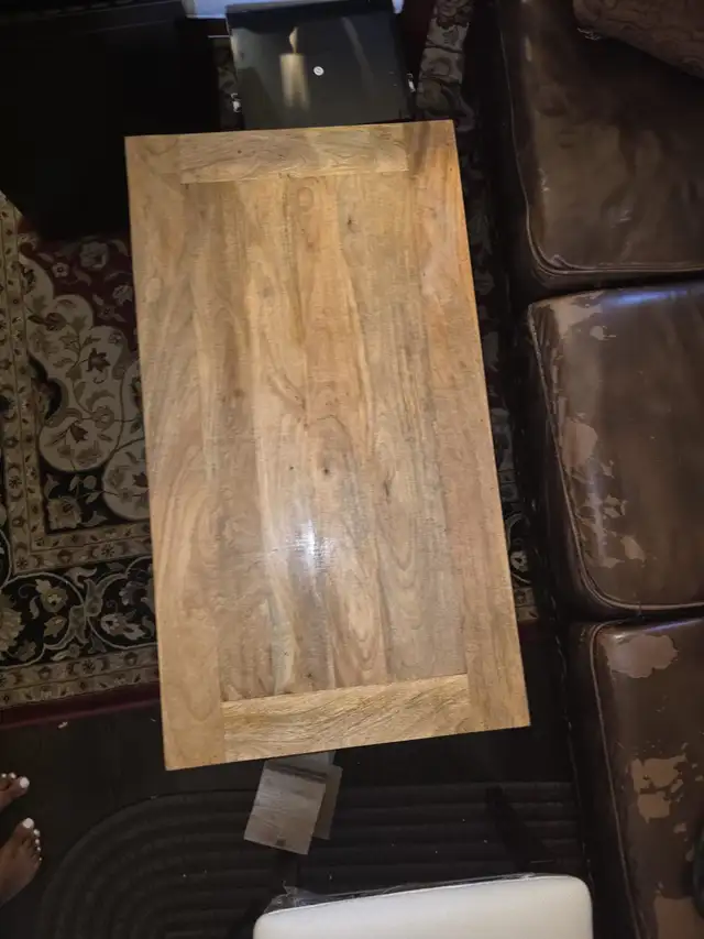 Antique Handmade Wooden Mango Wood Coffee Table With Wheels  in Coffee Tables in Oakville / Halton Region - Image 11