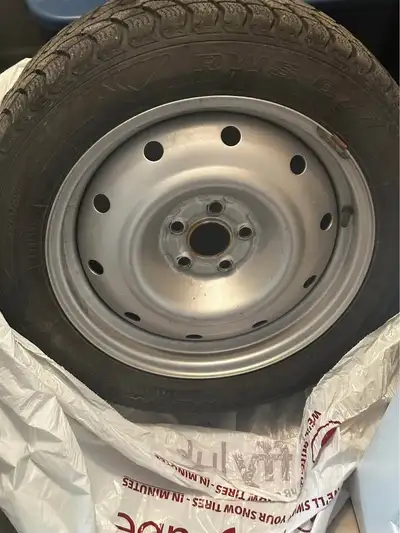 Selling 4x winter tires with the mags. Tire size is 205/55r16 unidirectional Rovelo that went throug...