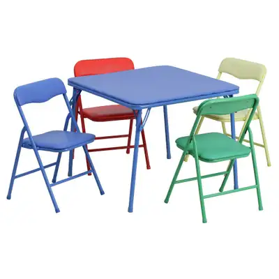 New Kids 5 Piece Folding Table and Chair Set floor foam tile, View more