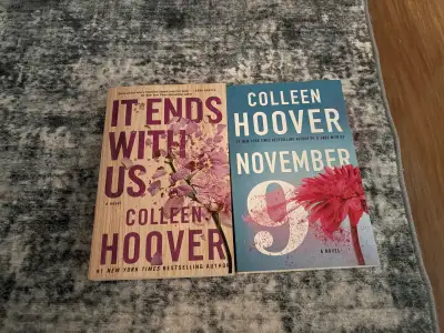 It Ends With Us and November 9 by Colleen Hoover. $6 individually, $10 for both. Meet up available a...