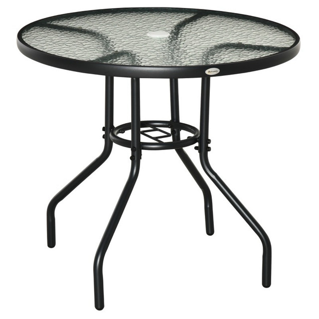 Patio Table，31.5" Round Outdoor Dining Table Coffee Side Bistro  in Patio & Garden Furniture in Markham / York Region