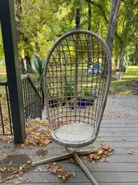 Vintage wicker basket chair 