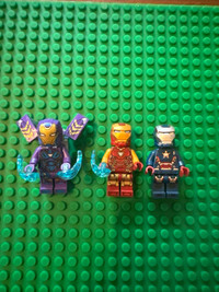 Iron man,war machine and pepper pots in rescue suit Lego minifig