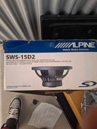 Alpine SWS-15D2Type-S 15" subwoofer with dual 2-ohm voice coils