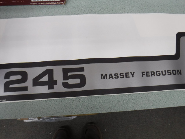 Decal Massey Ferguson 245 for Hood of Farm Tractor MF245 in Heavy Equipment Parts & Accessories in Trenton