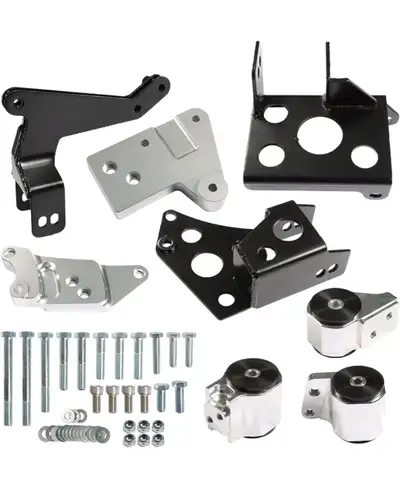 labwork K-Series Engine Mount Bracket Kit Replacement for Honda Civic EK 1996-2000 K20 K24 Retail Am...