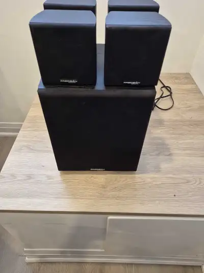 precision acoustics cube speakers and subwoofer , View more