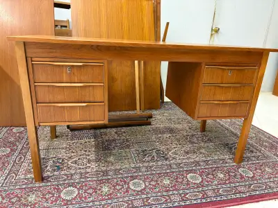MCM Danish Teak Executive Desk, View more