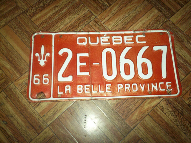 plaque d immatriculation du québec de 1964 a 1970 dans Art et objets de collection  à Rimouski / Bas-St-Laurent - Image 2