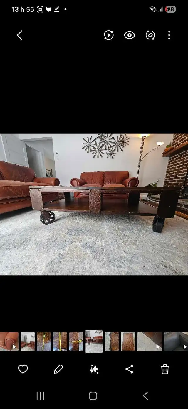 Grande table rustique en bois massif in Coffee Tables in Longueuil / South Shore - Image 2