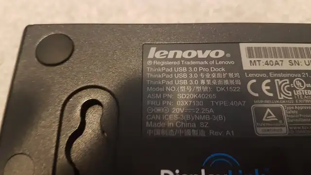 Lenovo ThinkPad USB 3.0 Pro Dock (40A7) in Laptop Accessories in Markham / York Region - Image 4