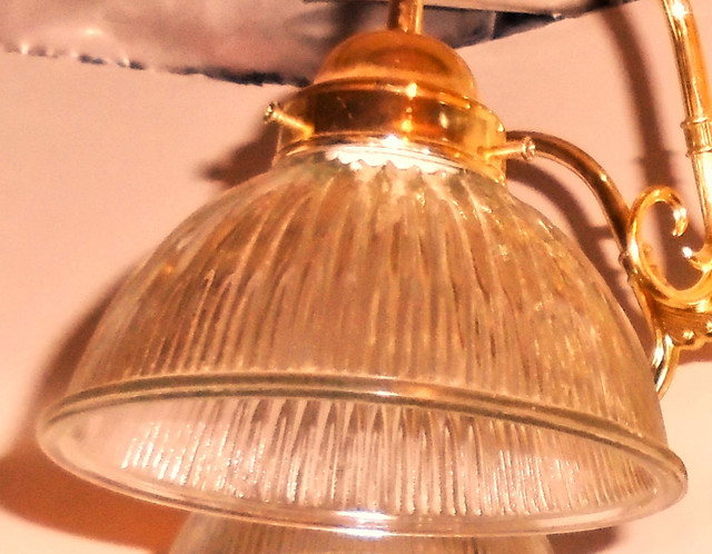 Set of 5 heavy glass chandelier shades in Indoor Lighting & Fans in Moose Jaw - Image 2