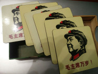 Collectible Chairman Mao Tse Tung Cork Bar Coater x6