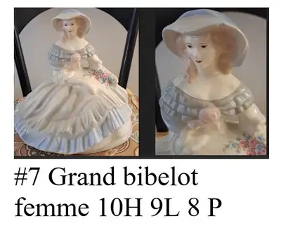Grand bibelot Femme en porcelaine (H1Y 3E9), View more