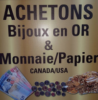 J achete vos bijoux en OR au meilleur prix $$$