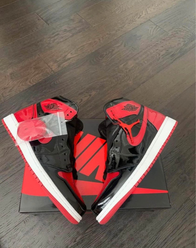 Jordan 1 Bred Patent  in Men's Shoes in Mississauga / Peel Region - Image 4