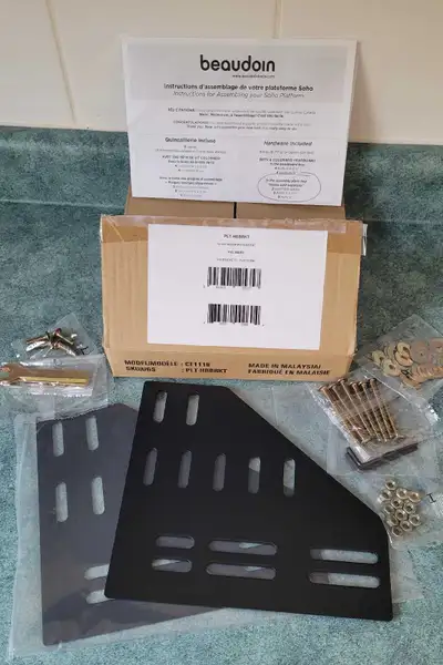 Headboard Mounting brackets / plates (2) NEW, View more
