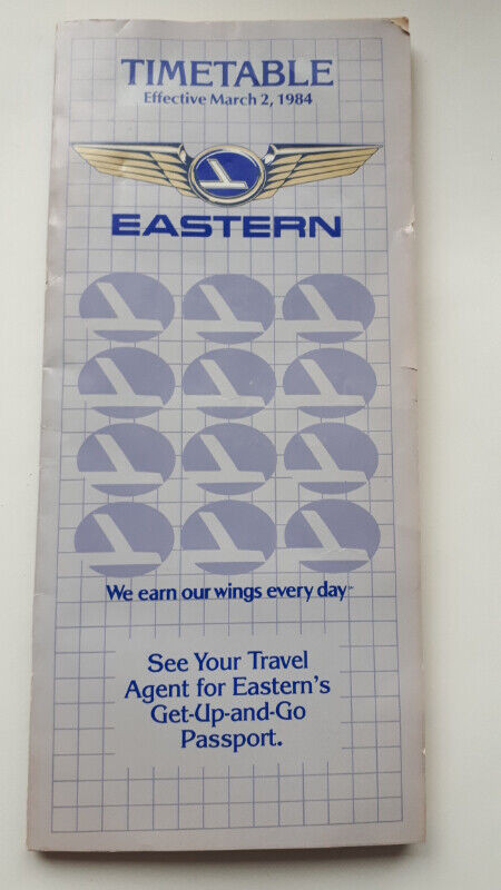 Timetable Vintage Eastern Airlines dans Art et objets de collection  à Ville de Montréal