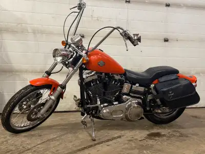 1976 Dyna upgraded with the evolution paired with 4spd trans Removable saddle bags 80cubic inch 1340...