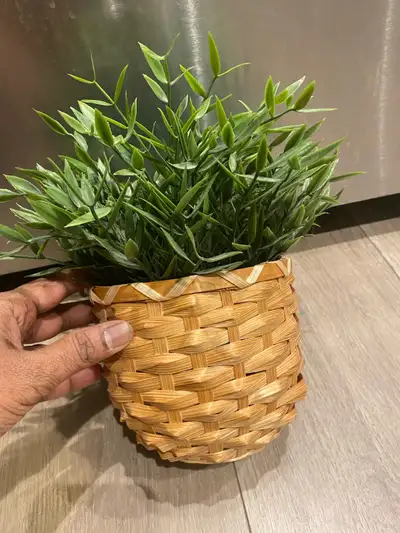 Decorative Artificial Plant in Woven Basket , View more
