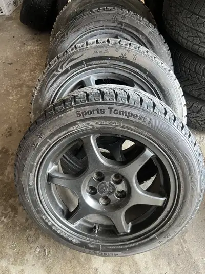 Toyota Corolla Winter Tires with alloy Rims,205/55/16 Altenzo Sports Tempest winter Tires all Most N...
