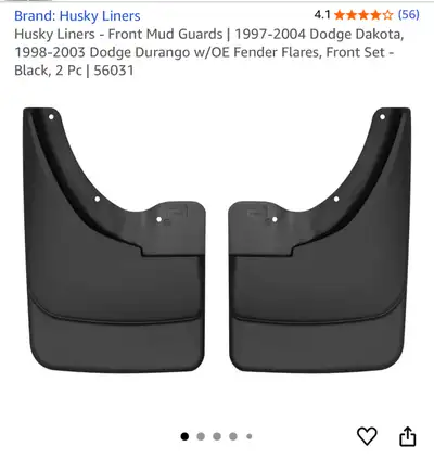 Husky Liners - Front Mud Guards | 1997-2004 Dodge Dakota, 1998-2003 Dodge Durango w/OE Fender Flares...