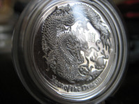 2012 DRAGON HIGH RELIEF Lunar Year Series 1oz Silver Coin $1