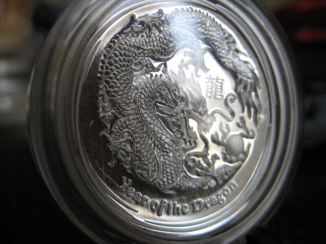 2012 DRAGON HIGH RELIEF Lunar Year Series 1oz Silver Coin $1 in Jewellery & Watches in City of Halifax