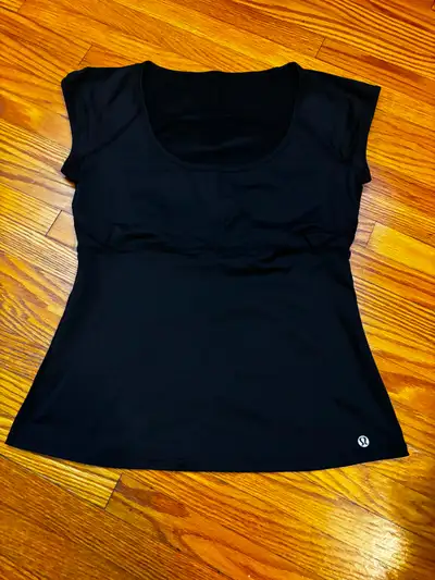 Lululemon athletica Black Short-Sleeve Scoop Neck Top, View more