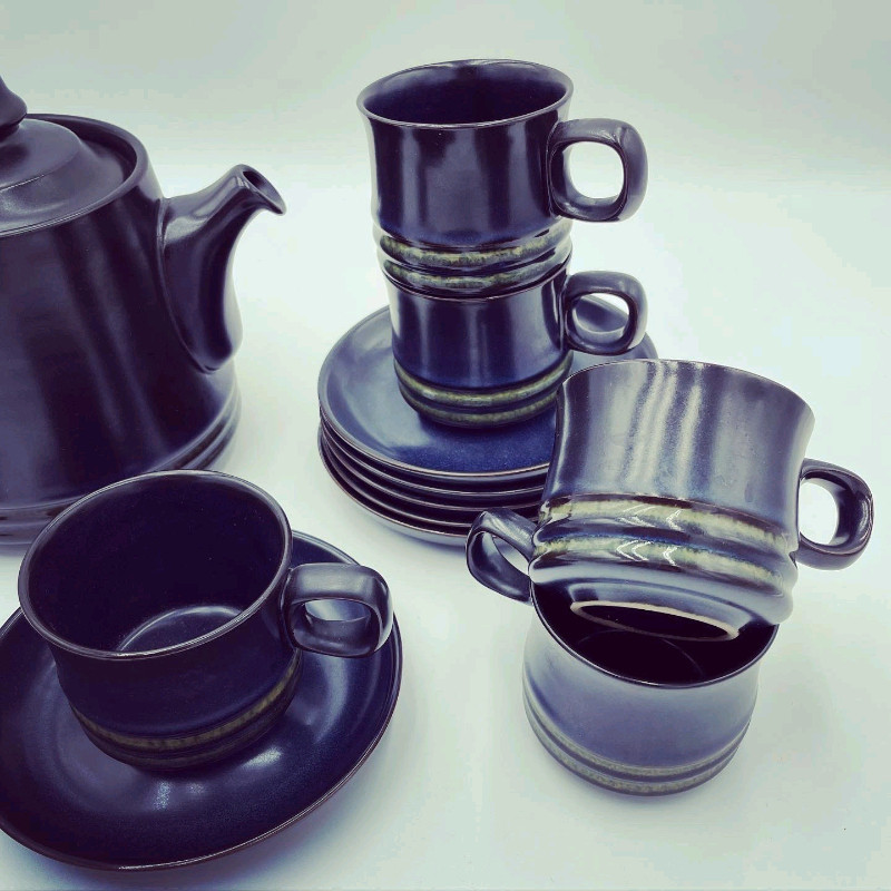 Vintage Mid Century Stoneware Tea/Coffee Set, used for sale  