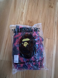 Purple bape hoodie large