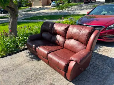 For sale: Leather recliner couches, View more