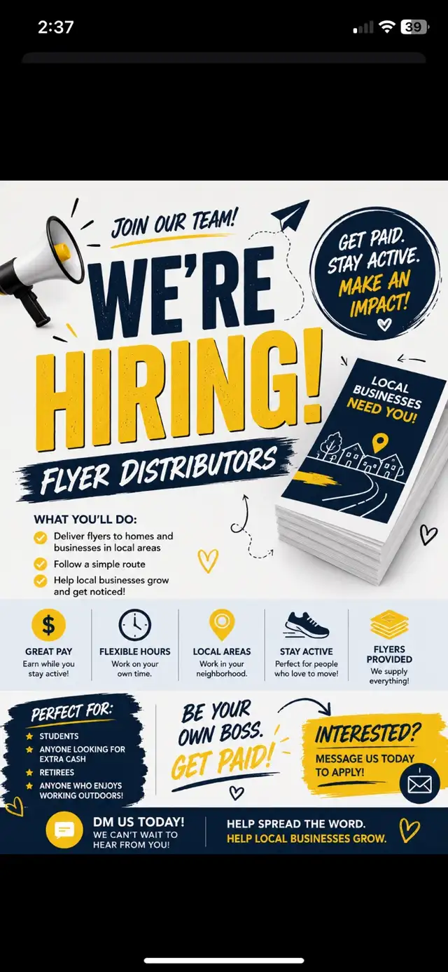 Flyer distribution job in Other in Oshawa / Durham Region - Image 2