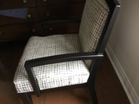 Accent chair. Solid wood. Needs refurbishing.