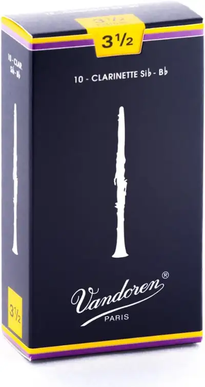 Vandoren Traditional Bb Clarinet Reeds (10pcs)  Strength 3-1/2, View more