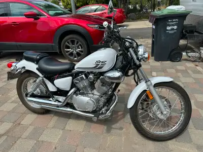 2016 Yamaha XV250 V-Star. Pearl white. Mint condition. 79km. No test pilots unless cash in hand.