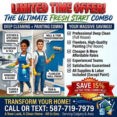 Deep Cleaning & Wall Painting Combo - Best Rates Guaranteed!, View more
