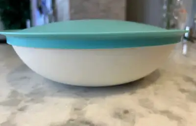 Tupperware Brand: Servalier Bowl with Lid - Teal/White, View more