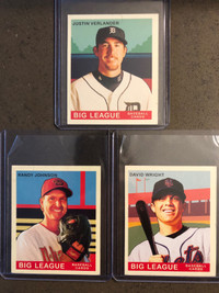 Justin Verlander/Randy Johnson/David Wright Goudy Baseball Cards