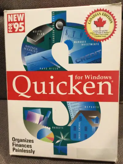 Quicken New for  95 on 3 - 3 1/2 inch Discs -for Windows 3.1, View more