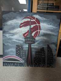 Toronto Raptors oil painting on cavas