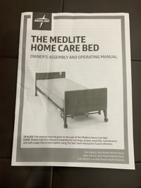 Medline Electric Bed with mattress & side rails