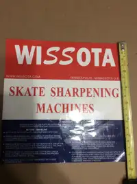 Wissota skate sharpening machine case sticker 