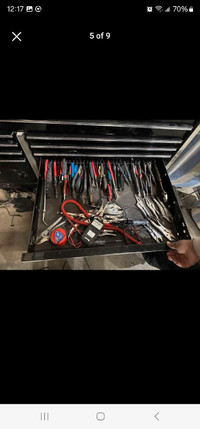 Snap on tool box with tools