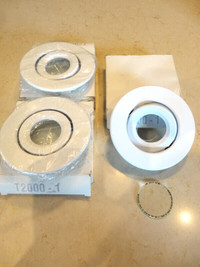 3 New Recessed Lighting White Directional Fixture Trim Covers