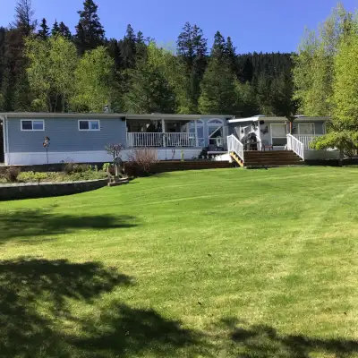 McLeese Lake 14x70 Sri modular home 2bedroom/2bath with 2 editions 1300sqft Covered patio treated wo...