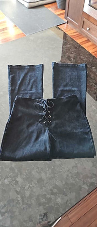 Women's Black Velvet Pants