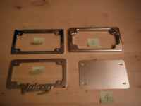 Harley Honda Suzuki Yamaha motorcycle License plate mount chrome