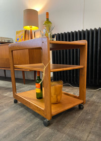 Teak Mid Century Modern Bar Cart 