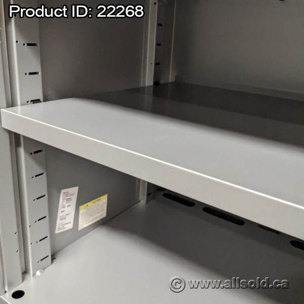 Steelcase Grey w/ White Top Metal Adjustable Bookcase in Storage & Organization in Calgary - Image 2